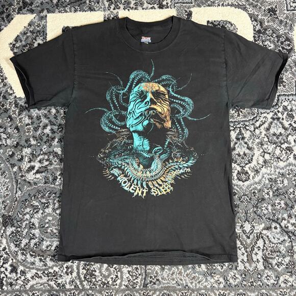 Meshuggah The Violent Sleep Band 2016 Tour Black T Shirt Size M Preowned - Picture 1 of 6